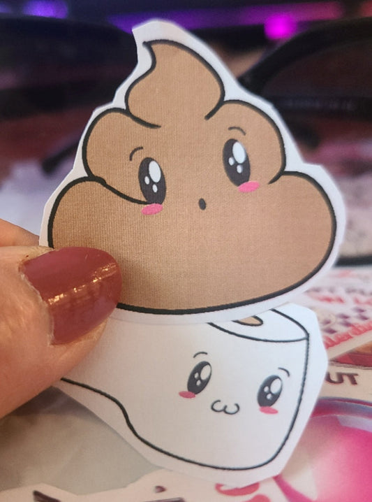 Valentine You're the TP to my Poop - Set of 2  [Counts as ONE sticker]