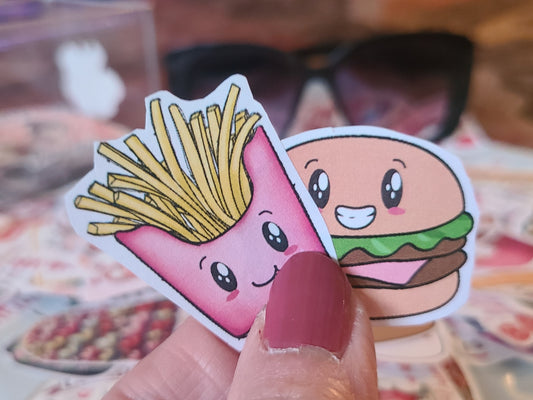 Valentine You're the Fries to My Cheeseburger - Set of 2 [counts as ONE sticker]