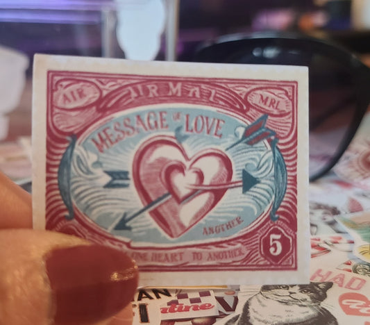 Valentine Message of Love Postage Stamp