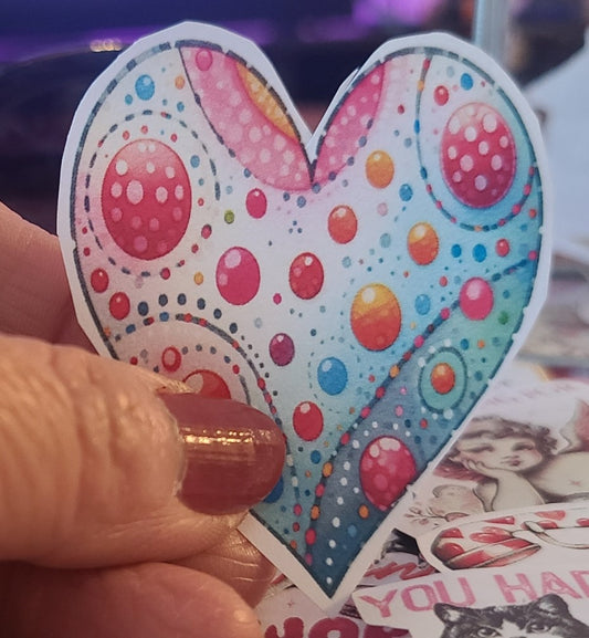 Valentine Brightly Colored Heart 3