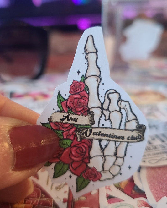 Valentine Skelly Anti Valentine Club Middle Finger
