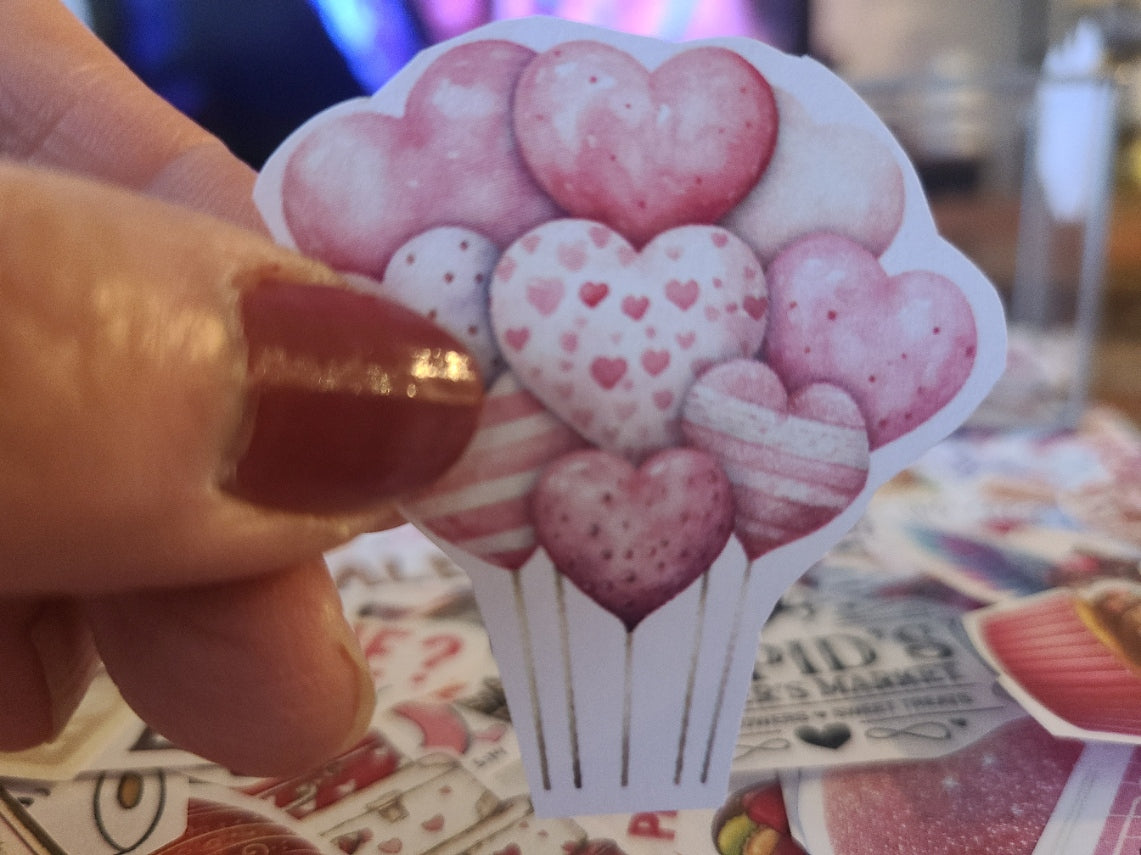 Valentine Pink Watercolor Balloons
