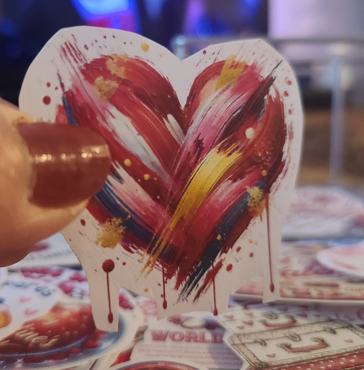 Valentine Red and Gold Heart