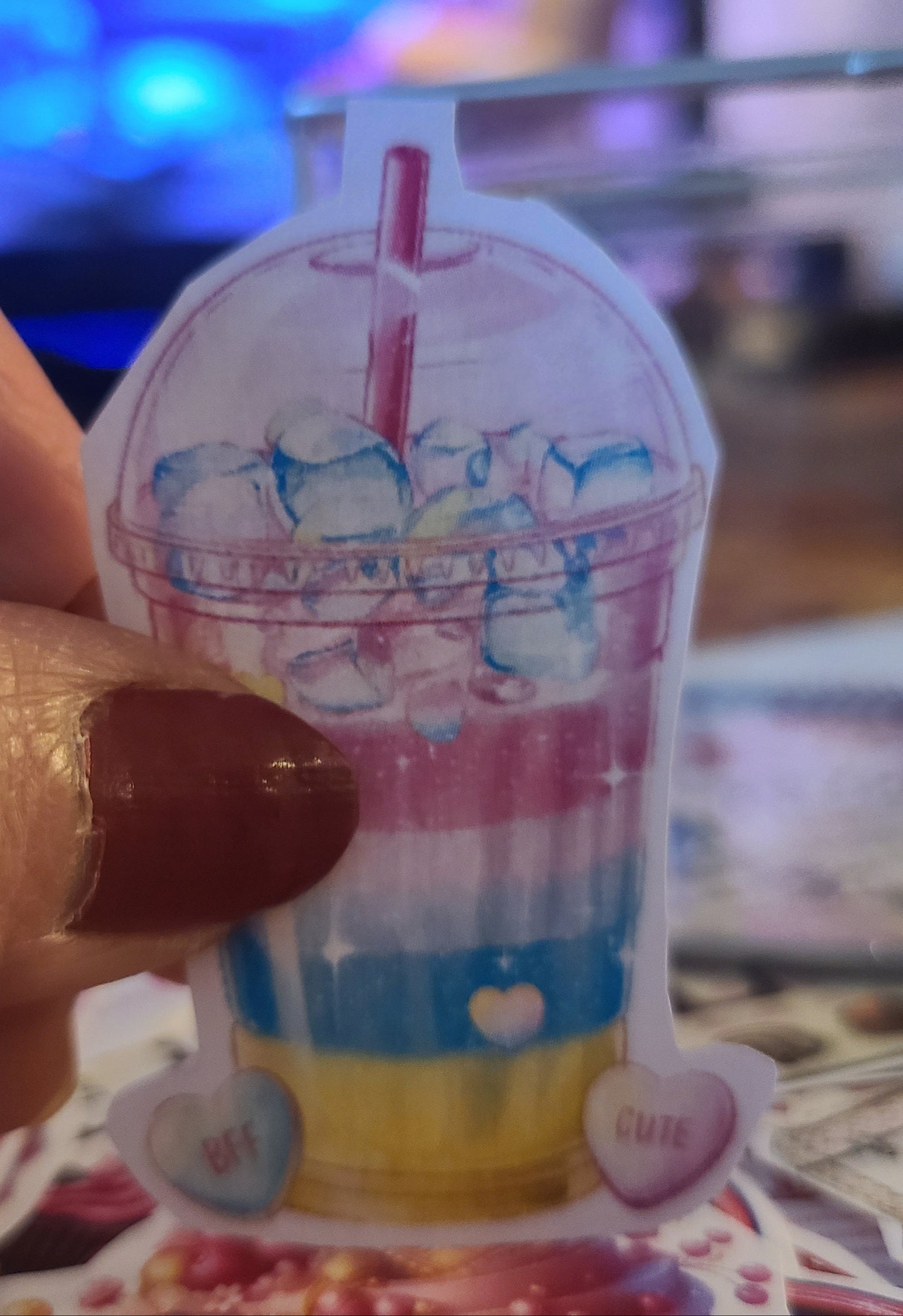 Valentine Rainbow Iced Latte