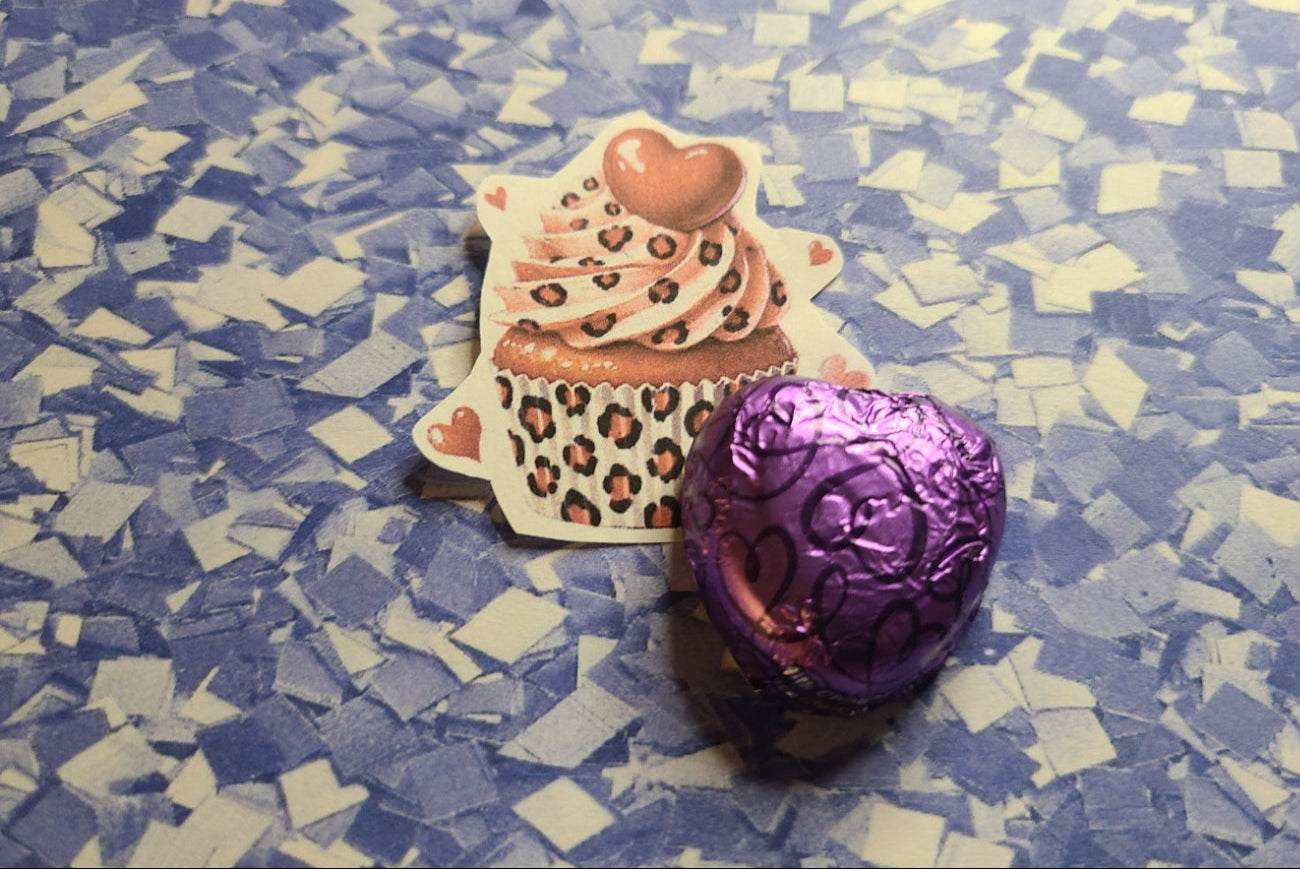 Valentine Cupcake Cheetah Print 22