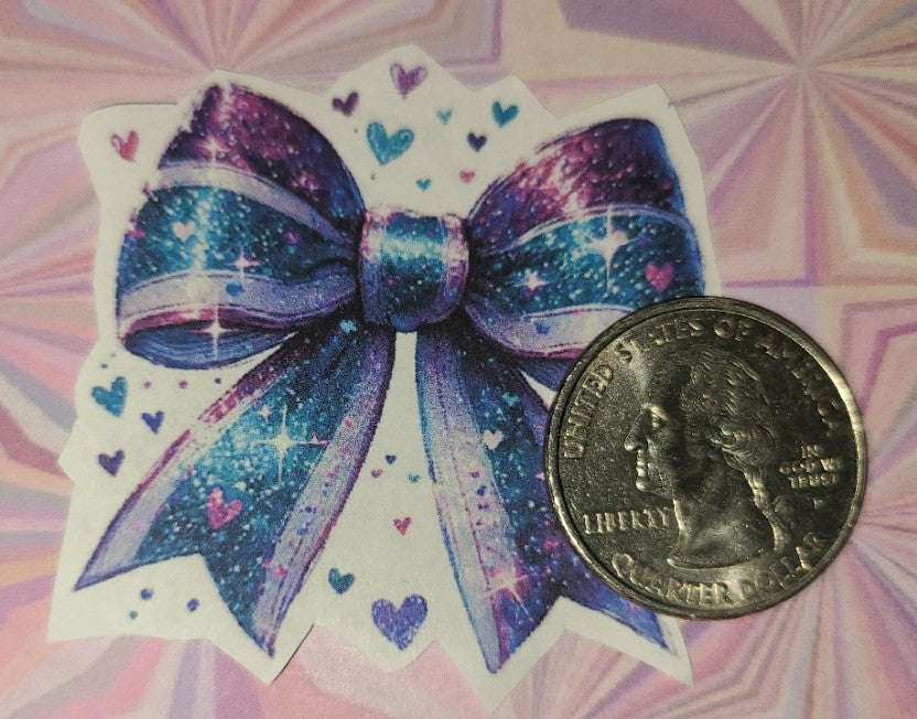 Valentine Sparkly Purple Bow