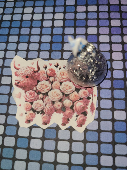 Valentine Floral Highland Cow