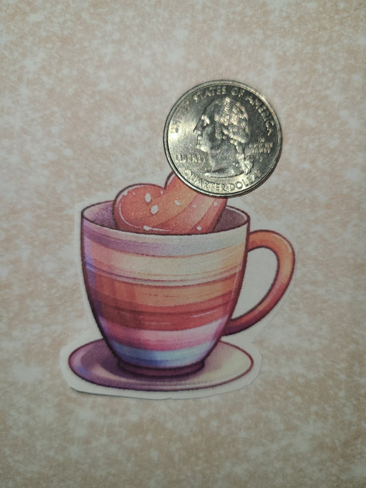 Valentine Pink Mug with Cookie