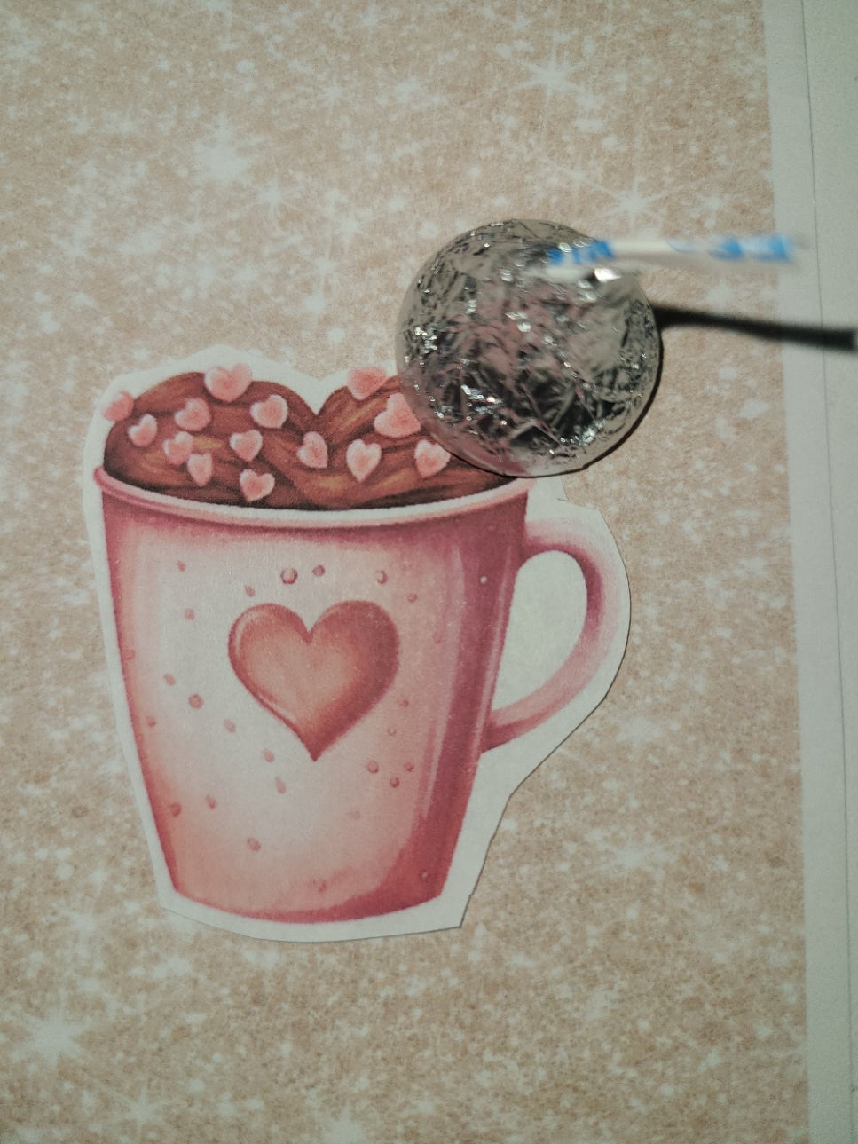 Valentine Hot Chocolate with Heart Sprinkles