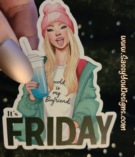 LARGE sticker - It's Friday