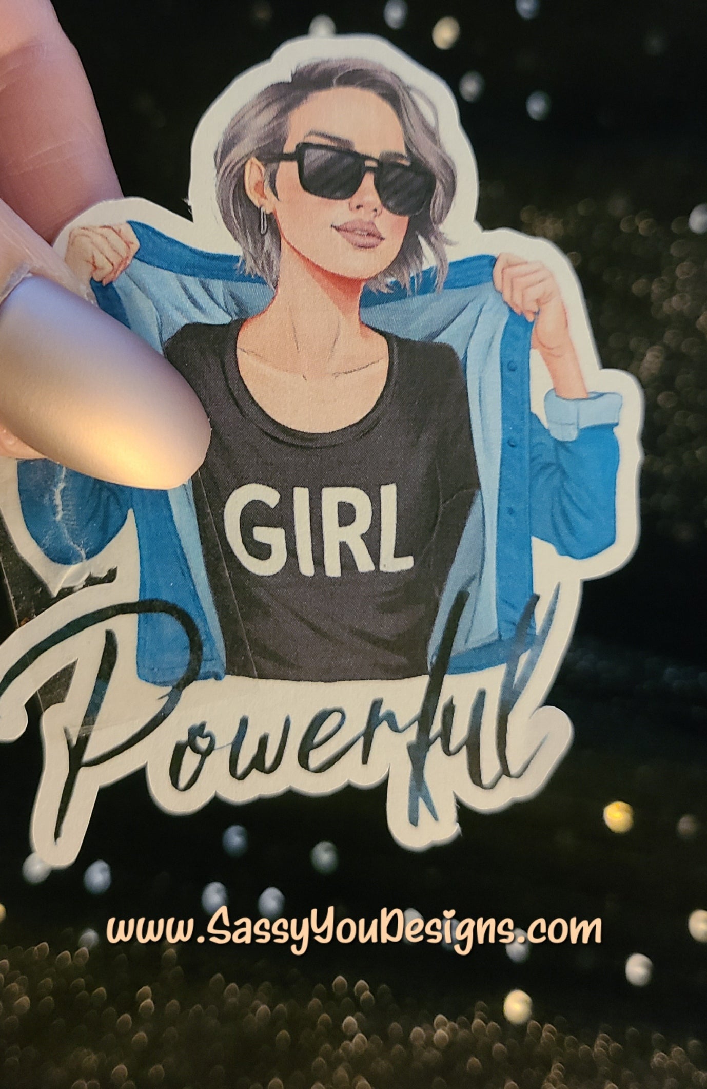 LARGE sticker - Powerful Girl