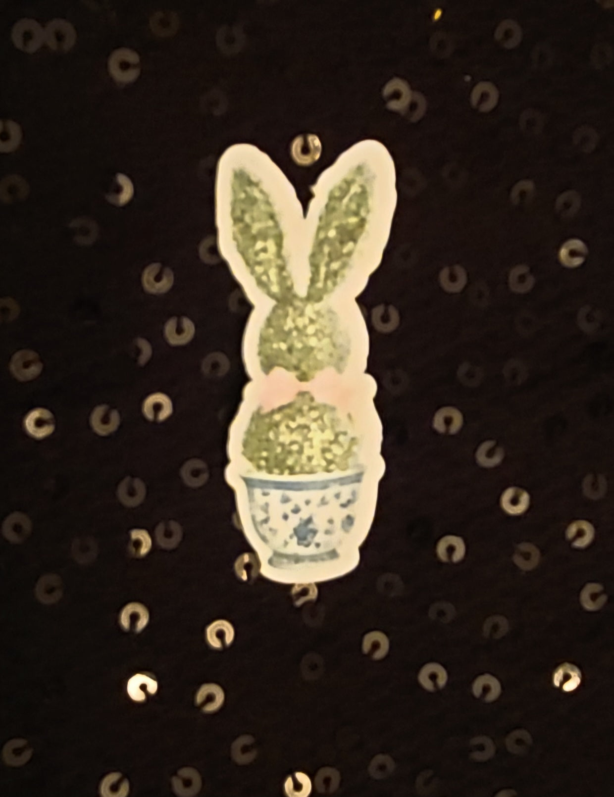 Easter Topiary - Pink Bow Ears 02