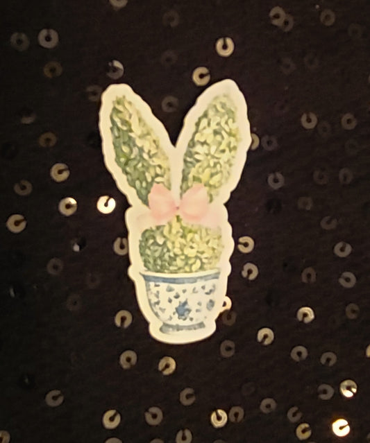 Easter Topiary - Pink Bow Ears 01