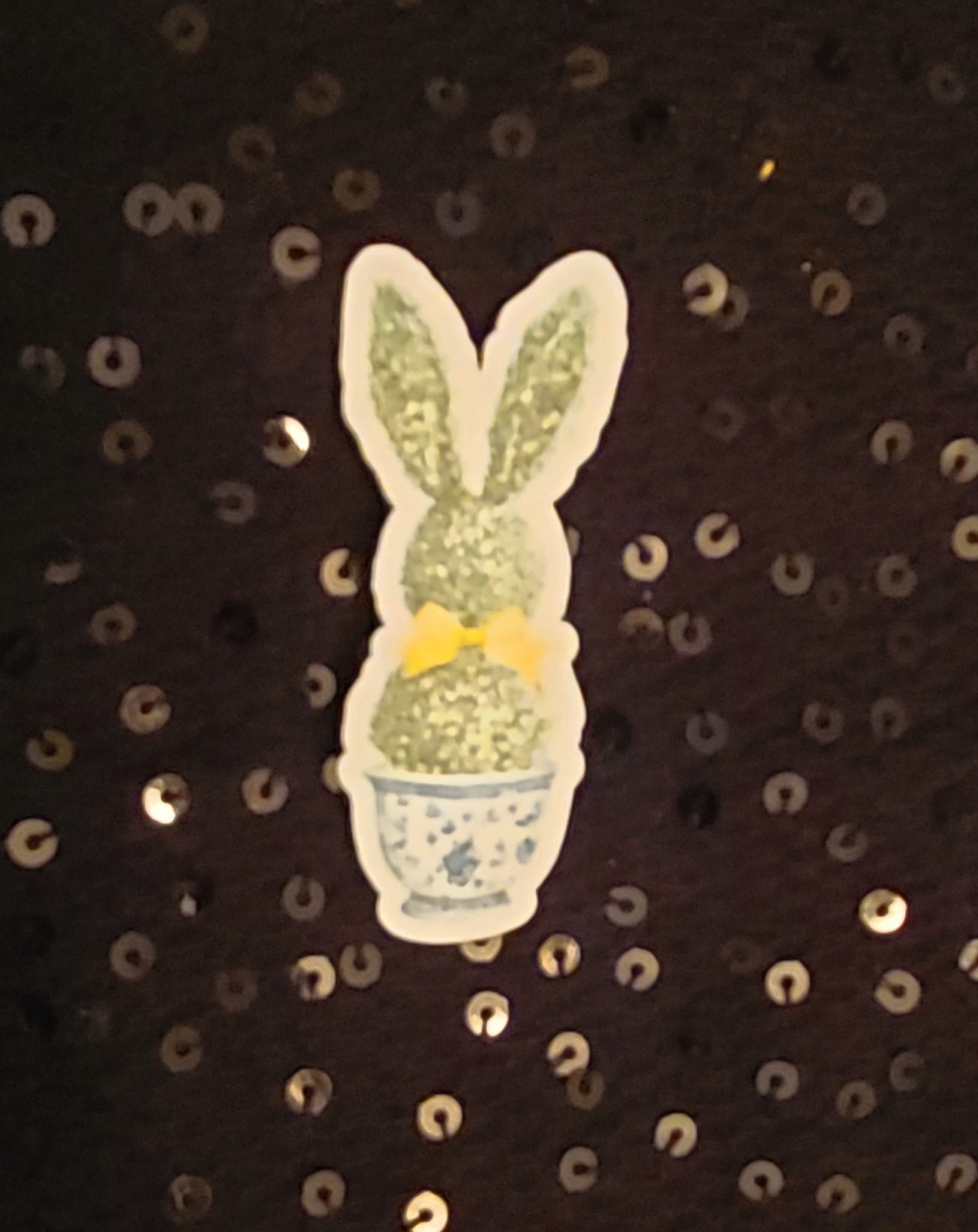 Easter Topiary - Yellow Bow Ears