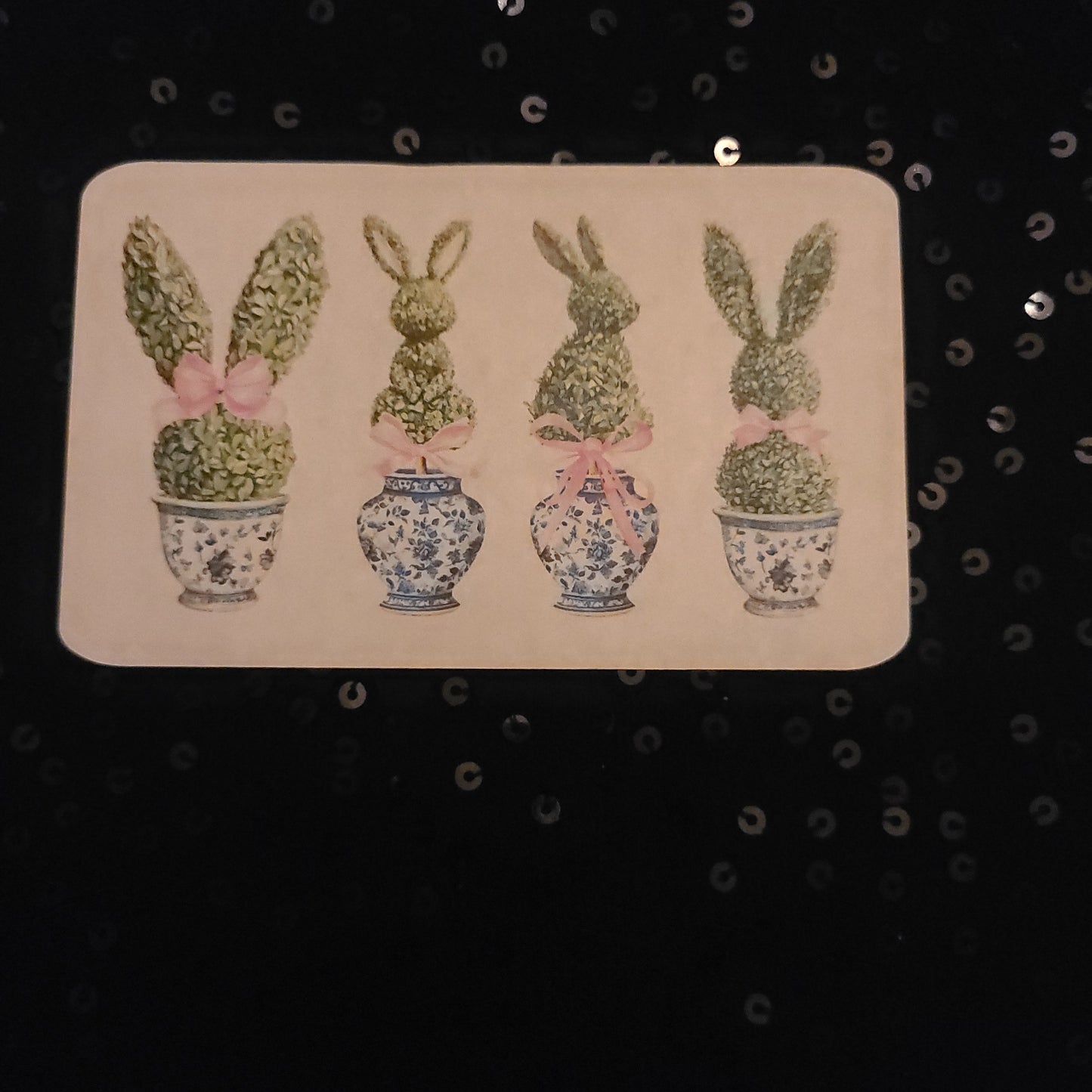 Easter Topiaries - Pink Bows [set of 4]