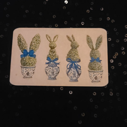 Easter Topiaries - Blue Bows [set of 4]