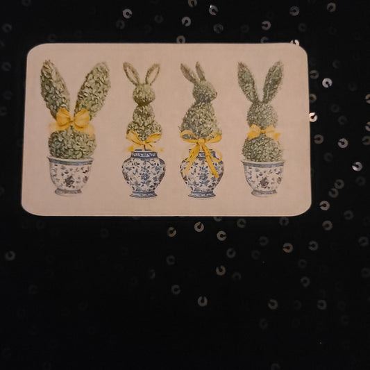 Easter Topiaries - Yellow Bows [set of 4]