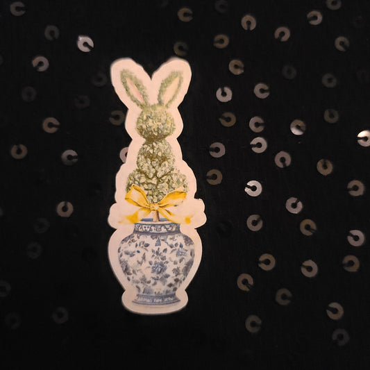 Easter Topiary - Yellow Bow Bunny 02