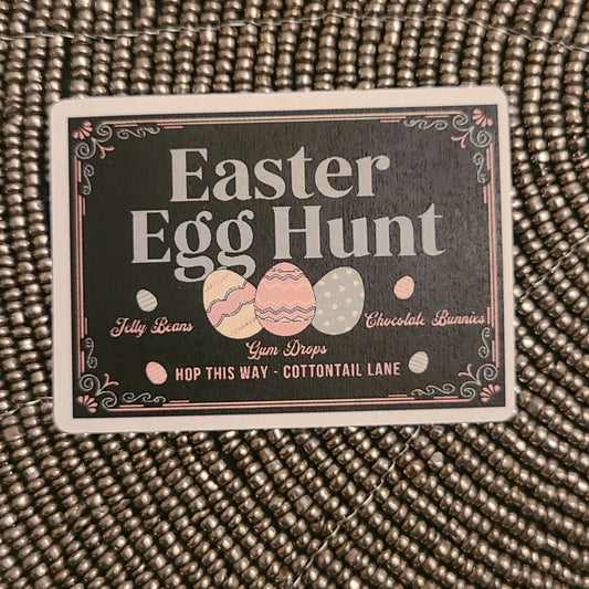 Easter Egg Hunt Sign in Black