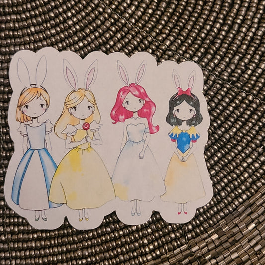 Easter Famous Princesses with Bunny Ears 05