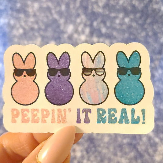 Easter Peepin' It Real Glitter Printed Peeps