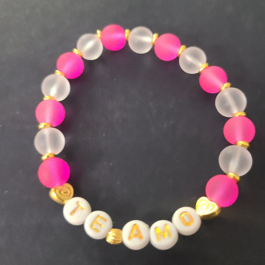 Bracelet TE AMO - glass beads