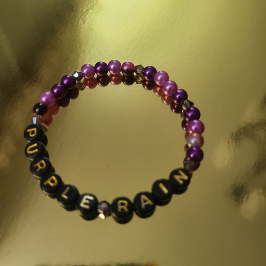 Bracelet PURPLE RAIN - acrylic beads
