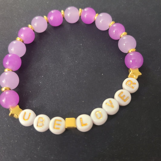Bracelet UBE LOVER - glass beads