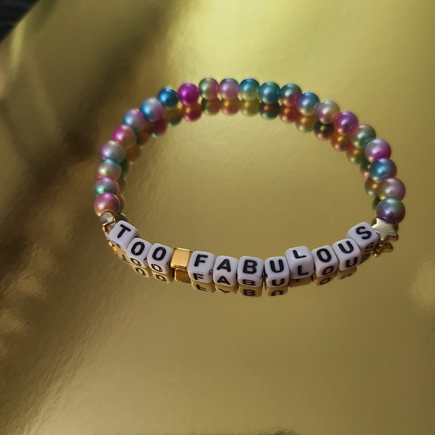 Bracelet TOO FABULOUS - acrylic beads