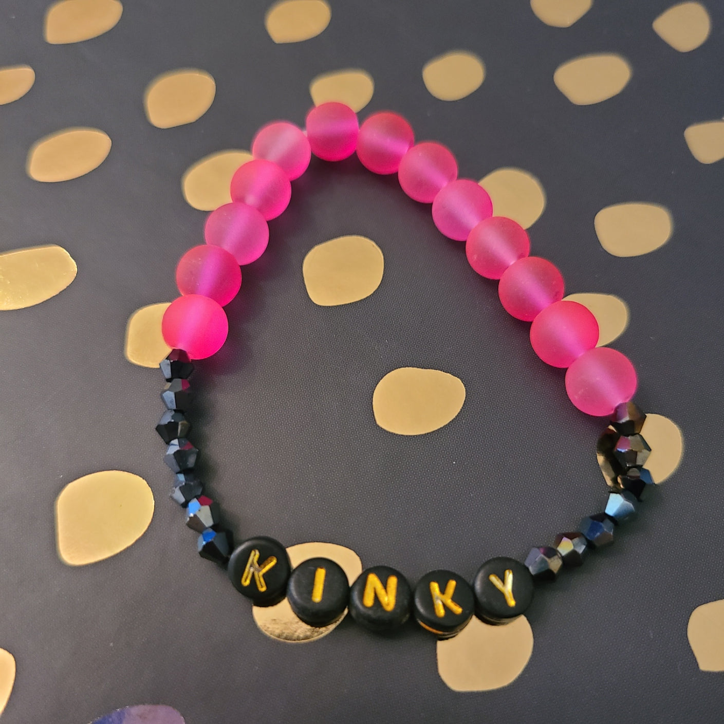 Bracelet KINKY - glass beads with bicone beads