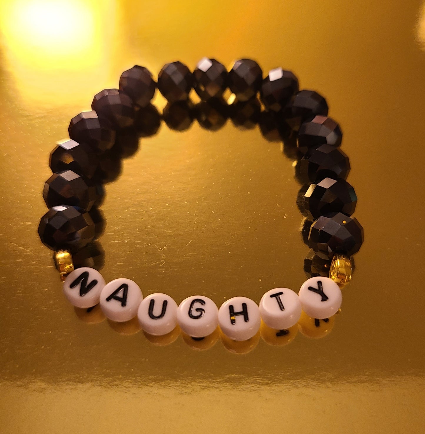 Bracelet NAUGHTY faceted rondelle beads