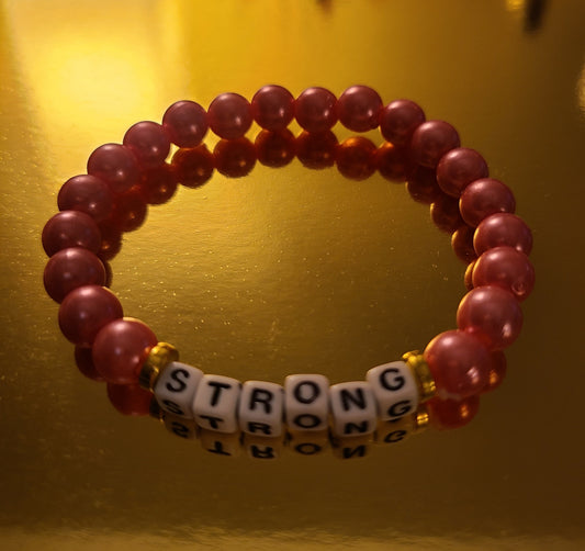 Bracelet STRONG - acrylic beads