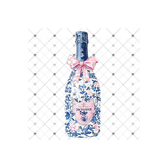 Christmas Blue Chinoiserie Champagne