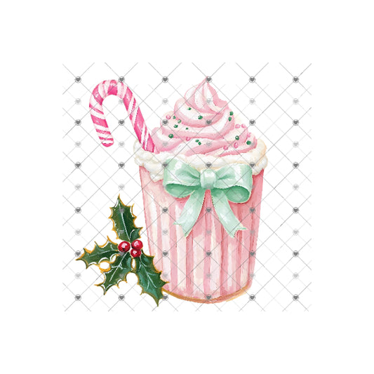 Christmas Pink Mint Chinoiserie Shake