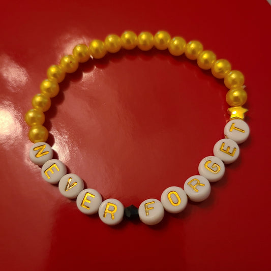 Bracelet NEVER FORGET - acrylic beads