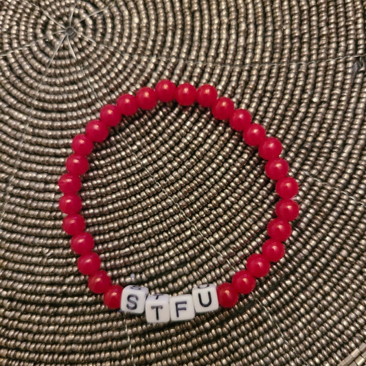 Bracelet STFU - acrylic beads